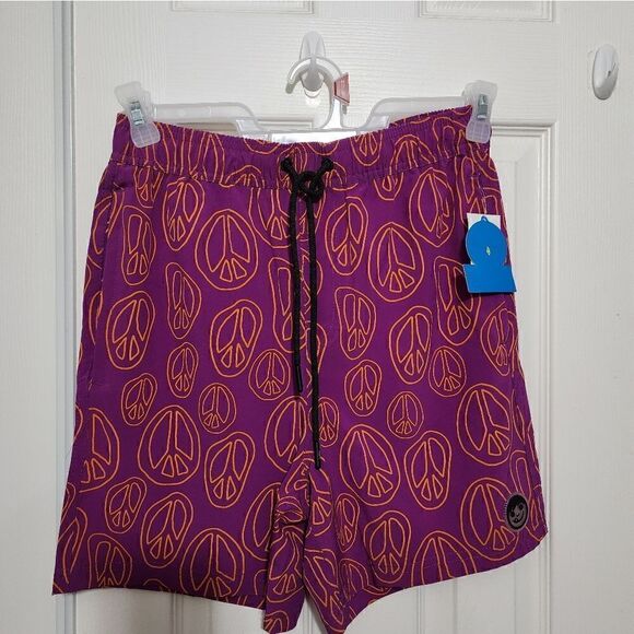 NWT NEFF Men's Printed 7" Swim Trunks with Stretch, Size M 32-34 - Picture 4 of 8